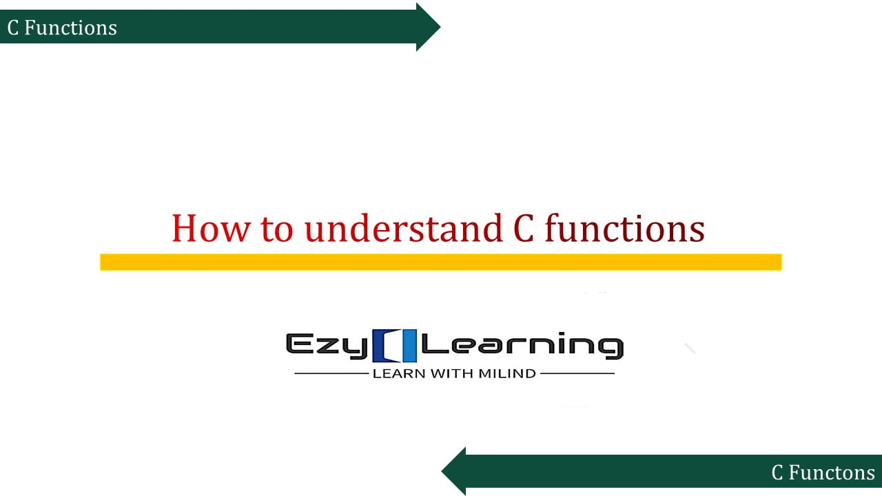 18. Fundamentals Of C Functions | Ezylearning.in